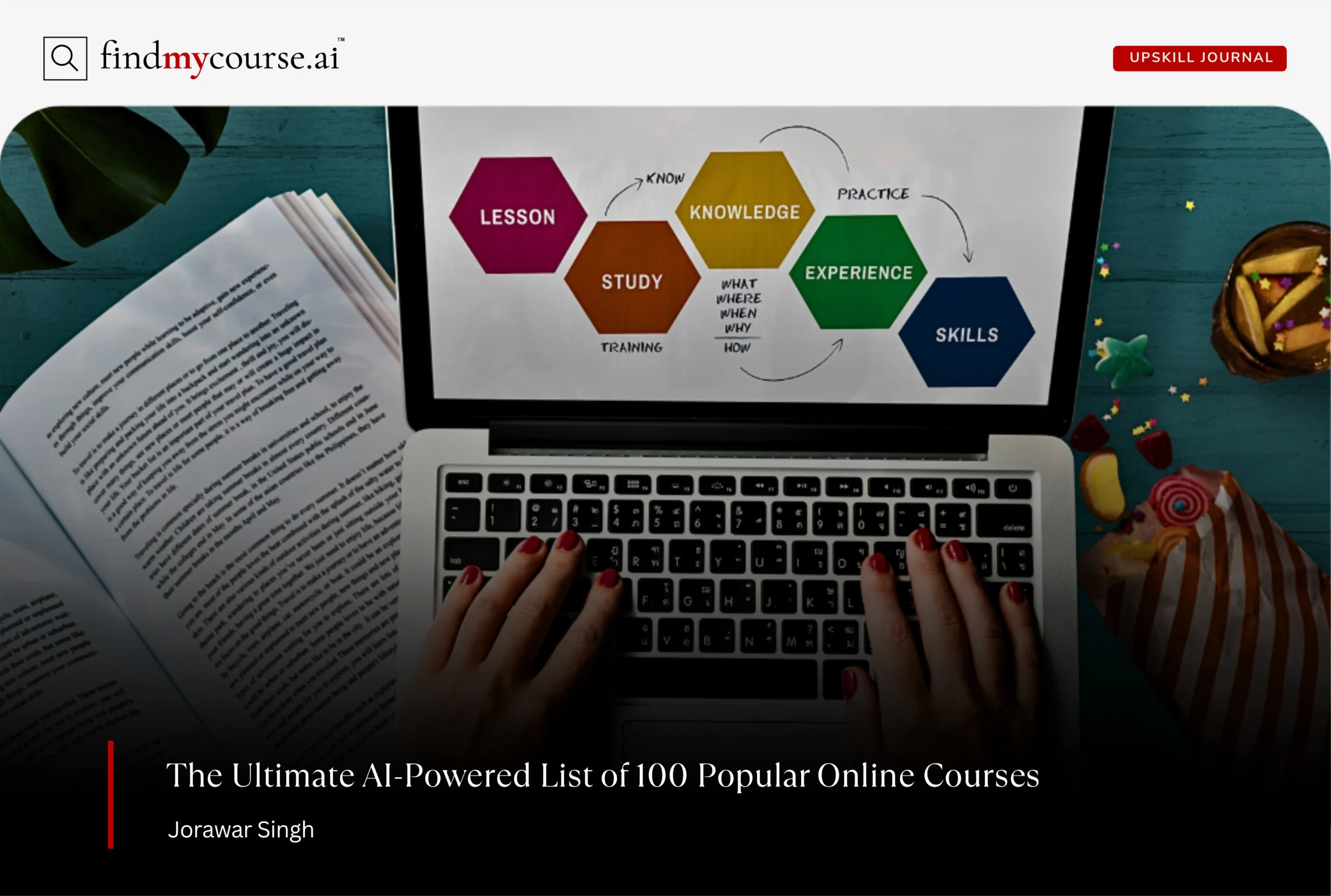 Online education concept on laptop representing most popular online courses — Findmycourse.ai