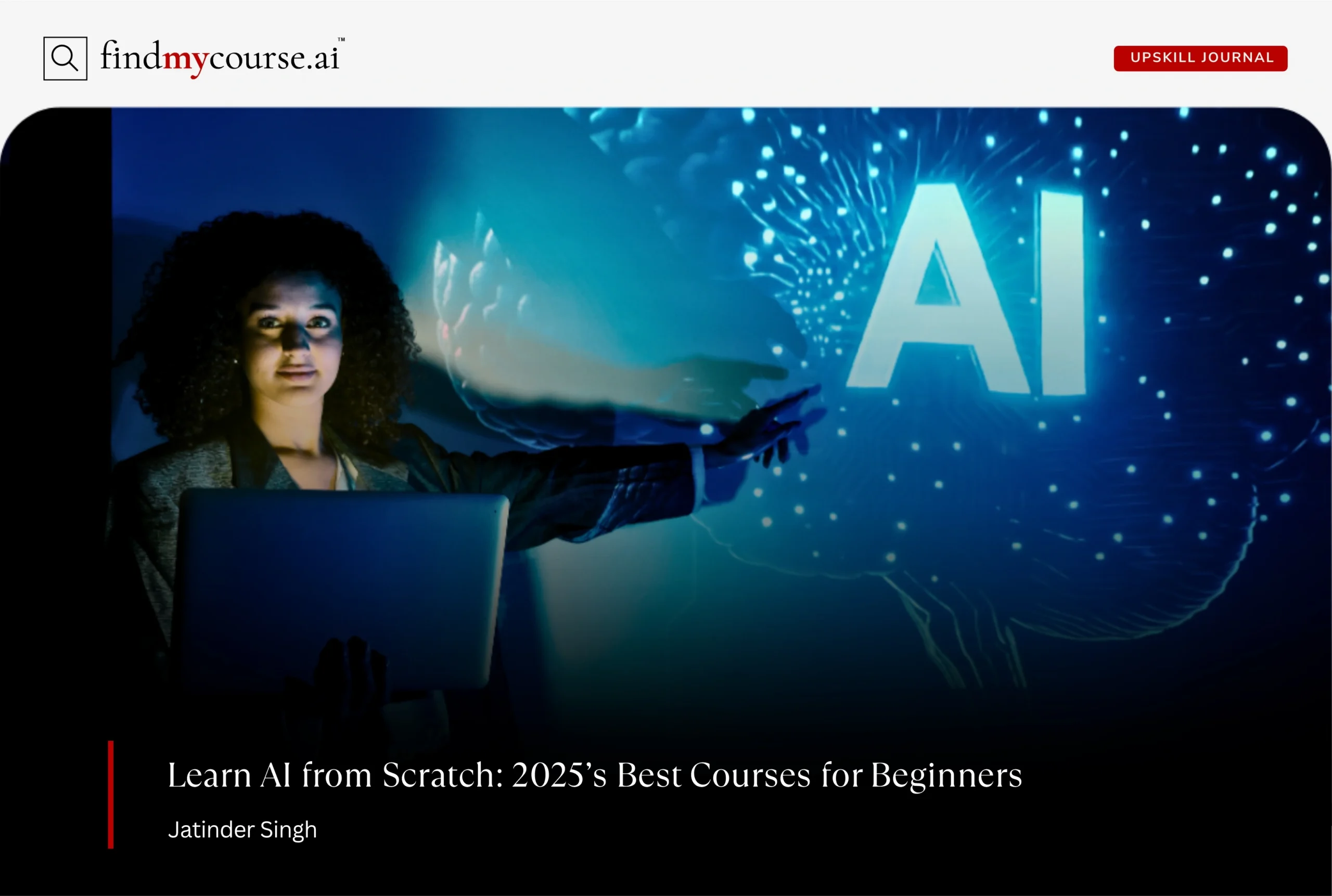Instructor teaching about AI on a screen denoting best AI courses for beginners — Findmycourse.ai