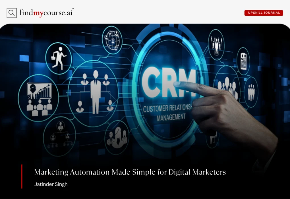 Customer relationship management system concept representing marketing automation — Findmycourse.ai