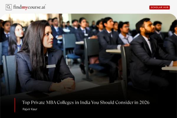 Management students in formal uniform in class denoting top private MBA colleges in India — Findmycourse.ai