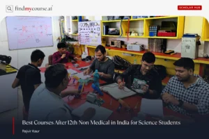 Technical students in a lab representing top courses after 12th non medical in India — Findmycourse.ai